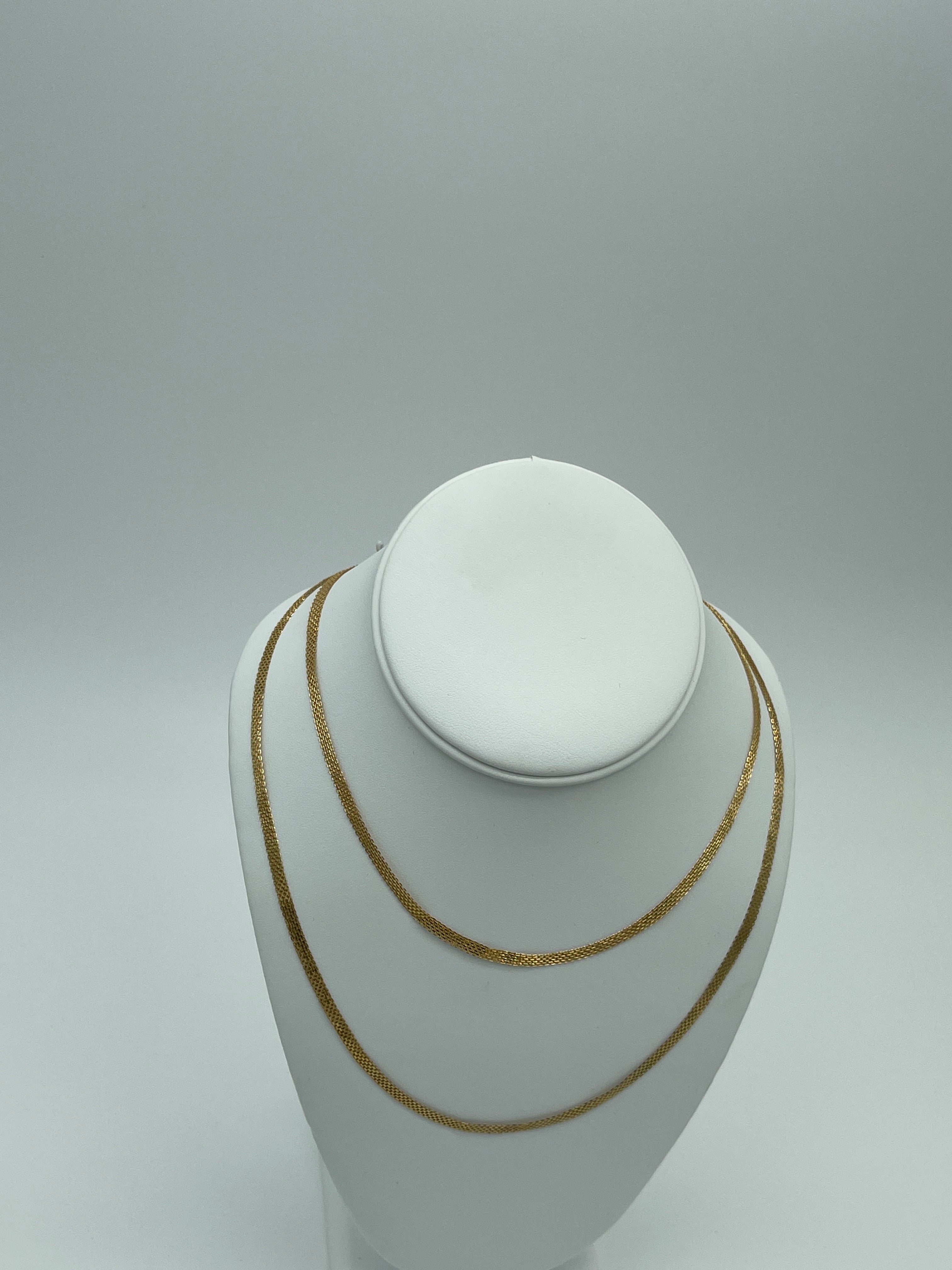 Cadena tejido chino oro 18K 🇮🇹 – 60cm