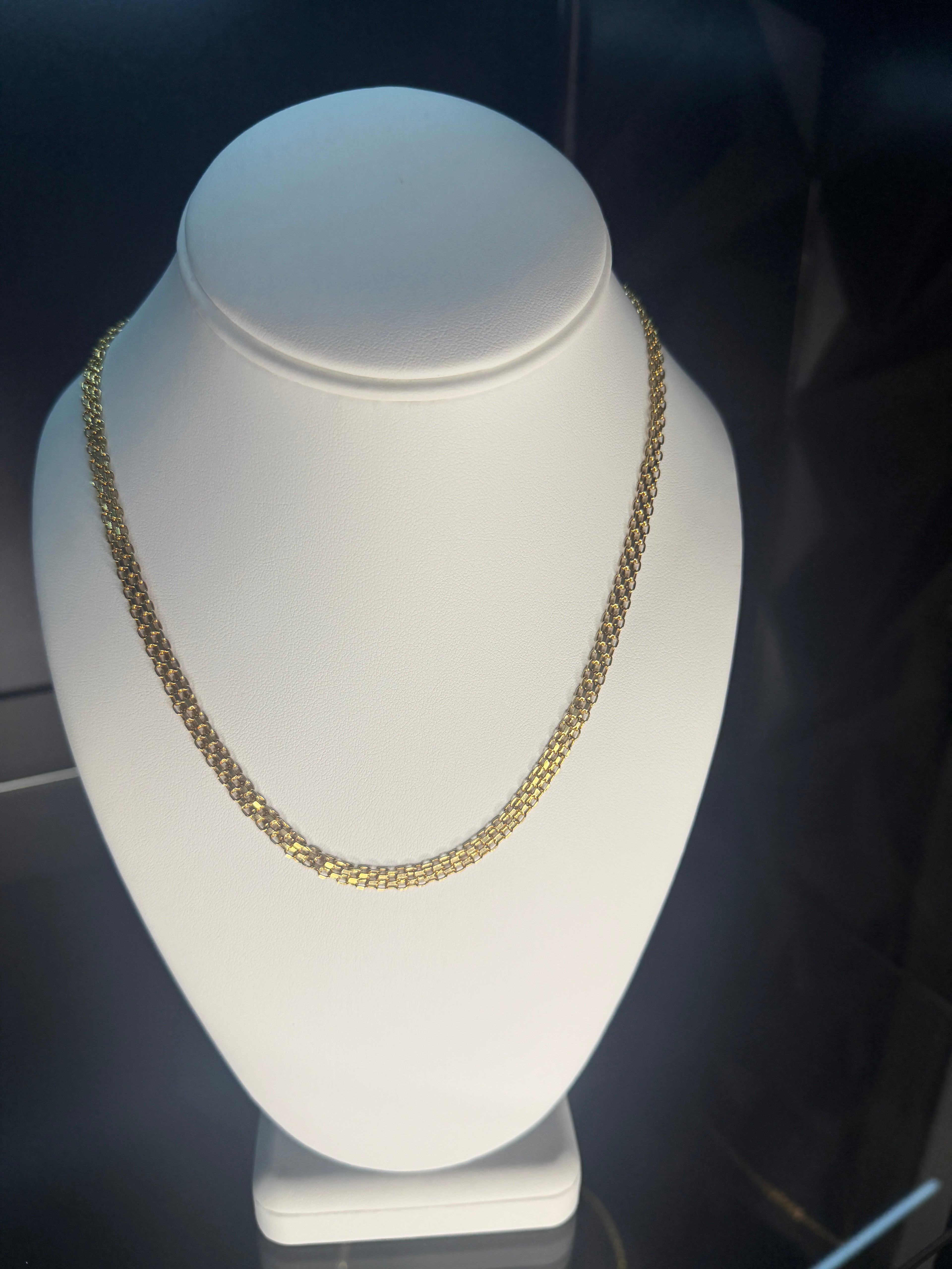 Cadena Tejido Chino 18K Oro Italiano 70cm – 11.09g