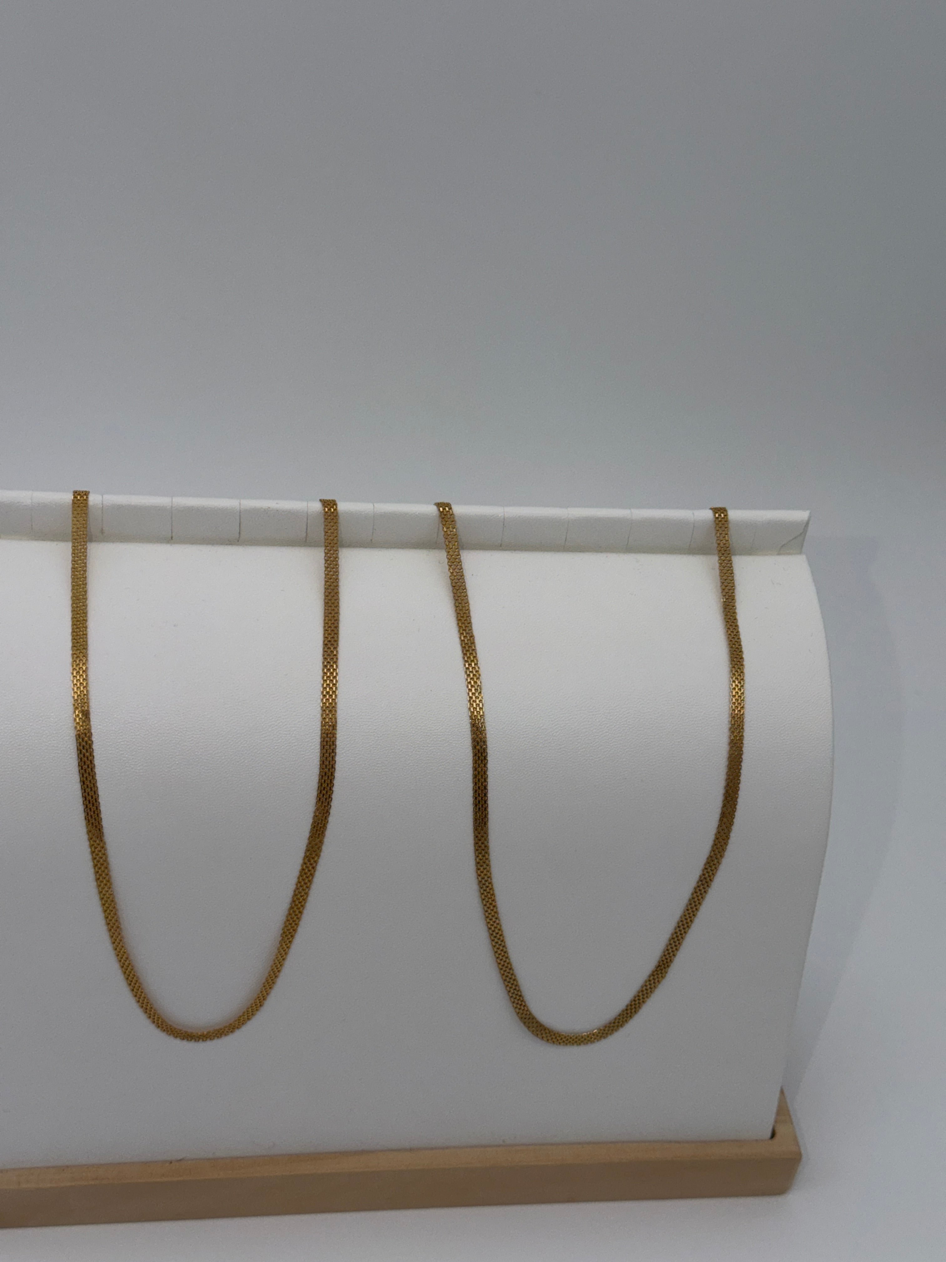 Cadena tejido chino oro 18K 🇮🇹 – 60cm