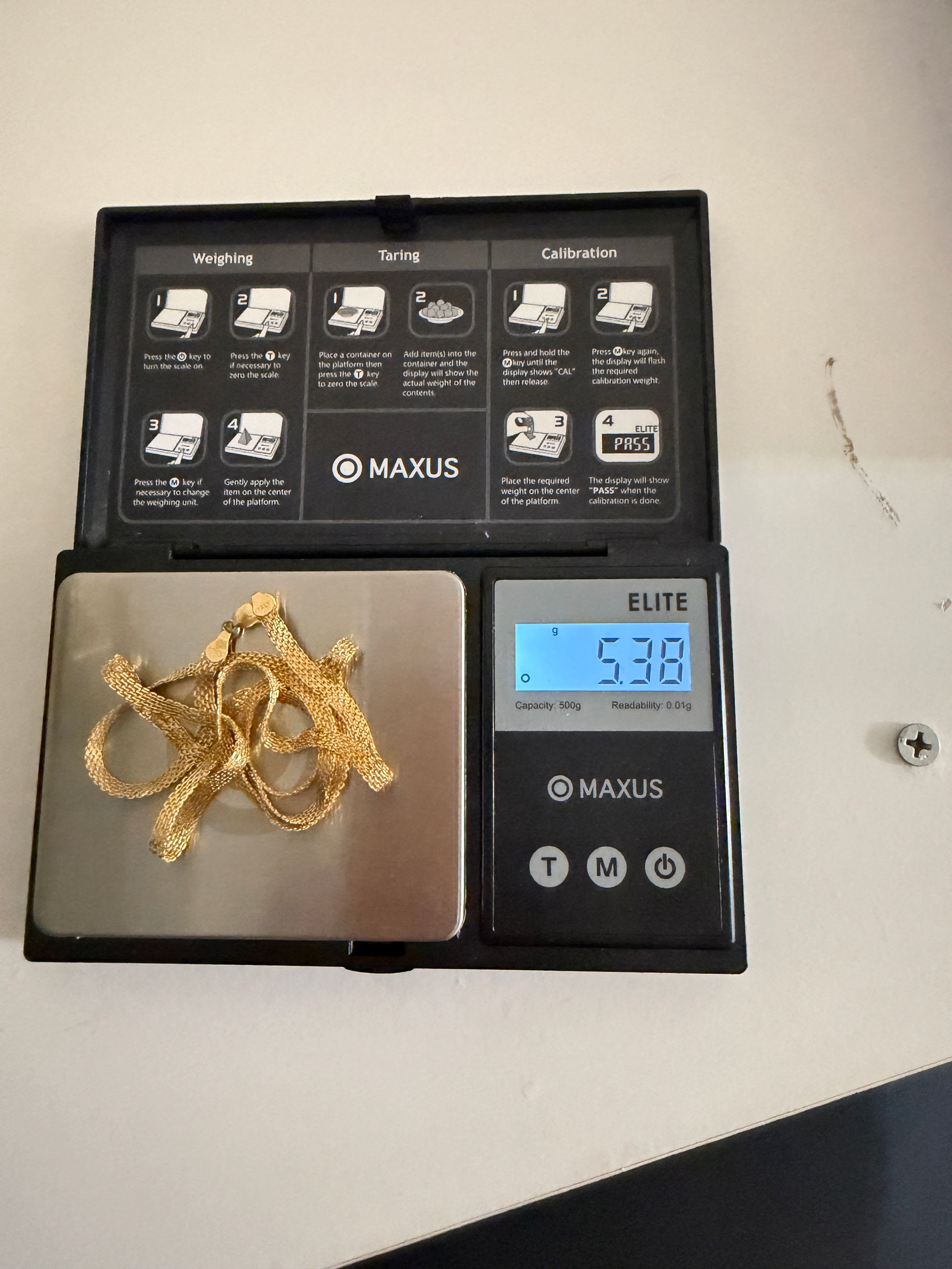 Cadena tejido chino oro 18K 🇮🇹 – 60cm