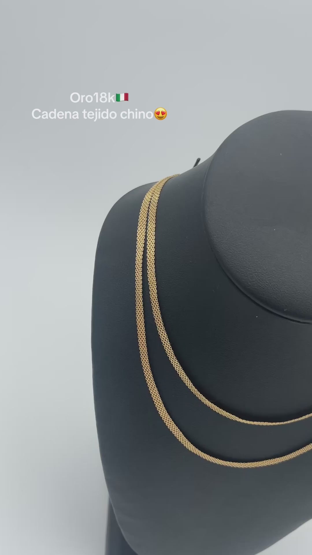 Cadena tejido chino oro 18K 🇮🇹 – 60cm